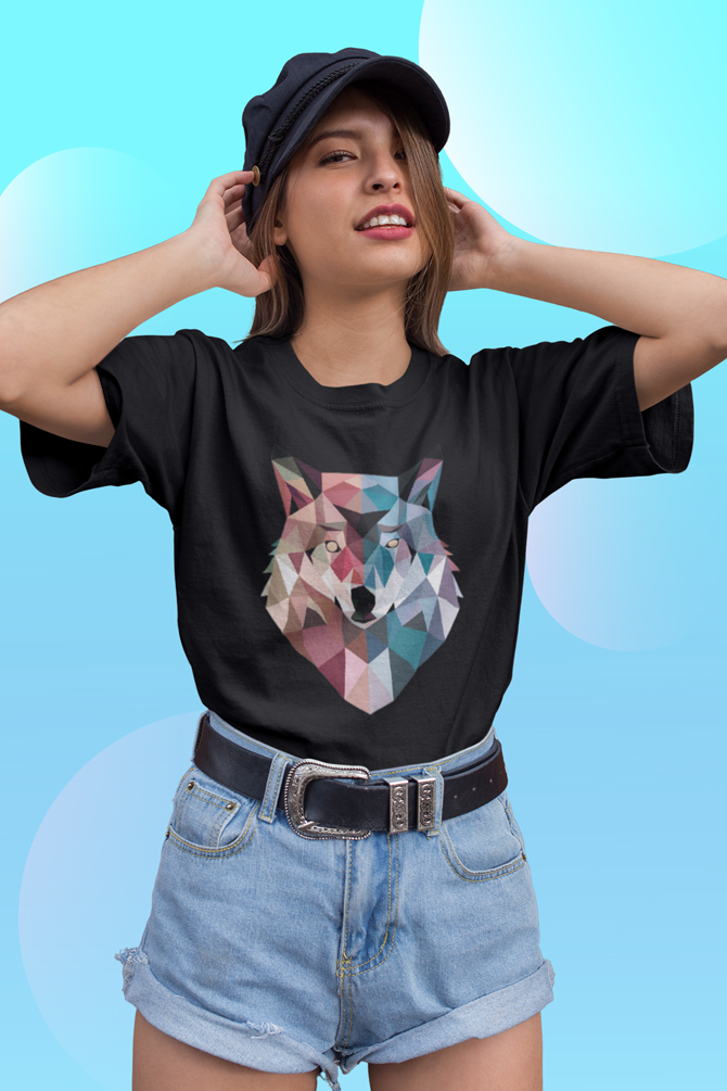 Wolf Graphic Printed Boyfriend T-shirt