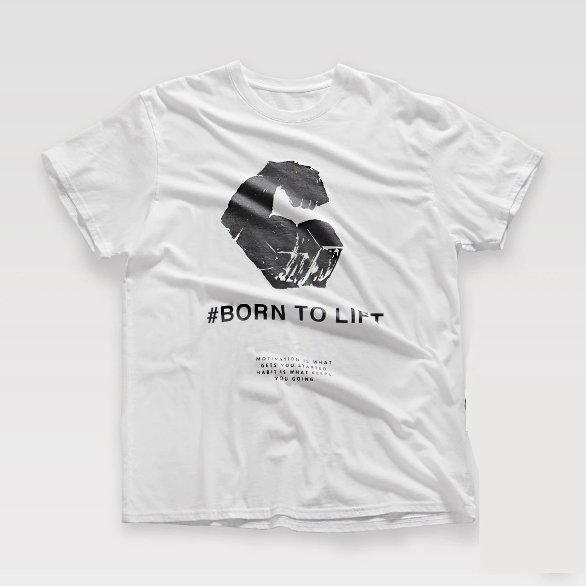 BORN TO LIFT SOLID MEN'S TRAINING T-SHIRT - Aronic