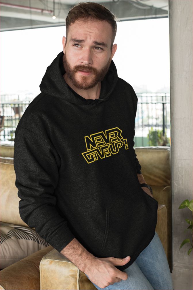 Never Give Up Graphic Hoodie