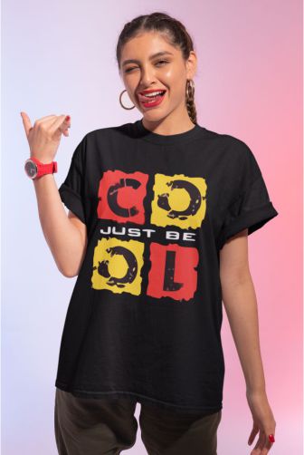 Just Be Cool Black Oversized T-shirt