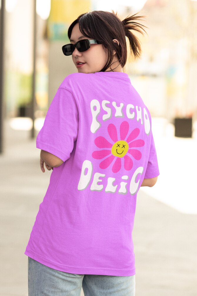 Psycho Delic Lavender Oversized T-shirt