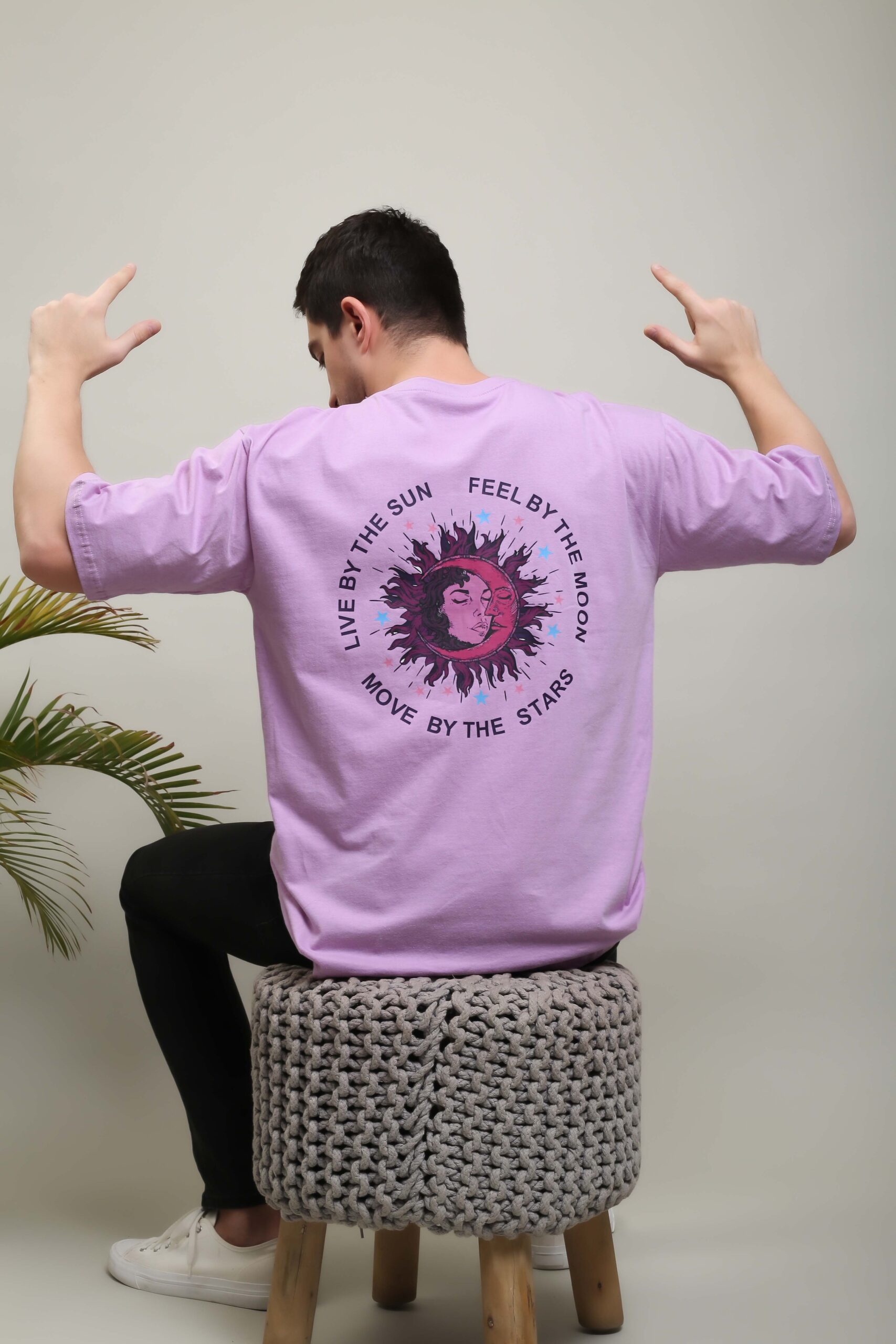 Live By The Sun Lavender Oversized T-shirt